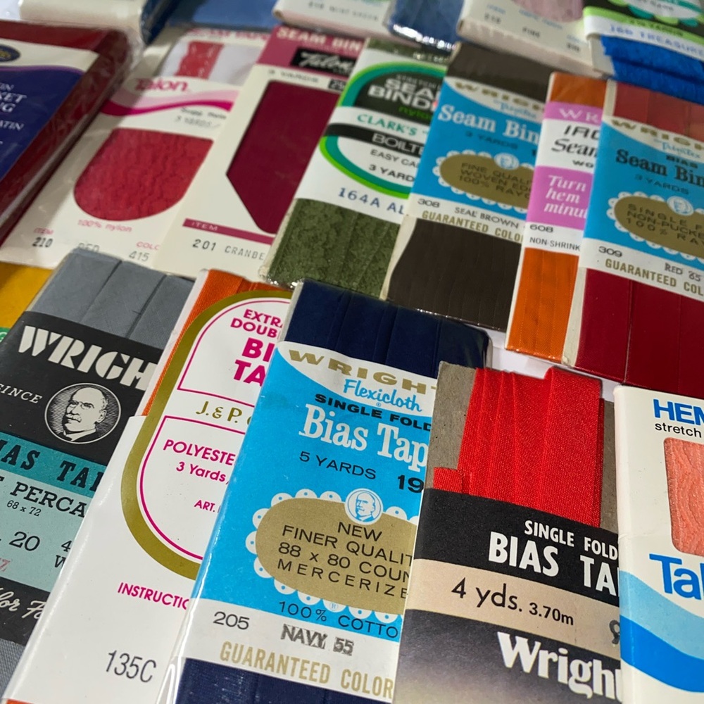 9A* sewing lot blanket binding bias tape hem facing seam binding vintage 15 pack - Picture 7 of 9